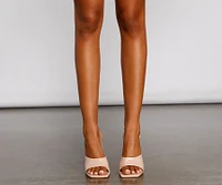 Don't Stop The Party Faux Patent Leather Block Heels