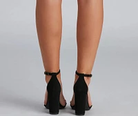 Posh Chic Chainlink Nubuck Heels