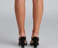 Class Act Nubuck Block Heel Mules