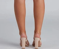 Class Act Nubuck Block Heel Mules