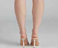 Dazzle Rhinestone Square Toe Mules