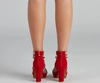Bring On The Glitz Rhinestone Block Heels