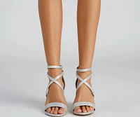 Find Your Shine Glitter Criss-Cross Heels