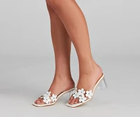 Darling Chic Floral Detail Mules