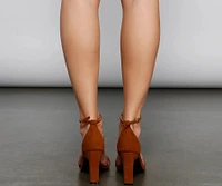 Style It Up Faux Suede Block Heels