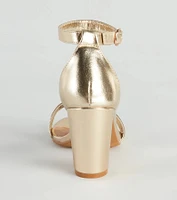 Star Struck Metallic Block Heels