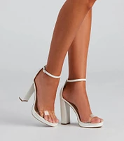 Major Trendsetter Faux Leather Platform Heels