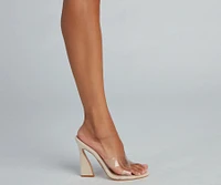 Trendy And Elevated Clear Strap Mules