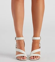 Step It Up Faux Nubuck Block Heels
