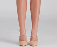 Elevated Glamour Rhinestone Detail Pumps