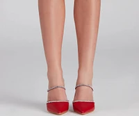 Elevated Glamour Rhinestone Detail Pumps