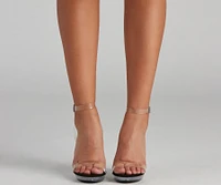 Clear Steps PVC Lucite Block Heels