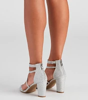 Bright Future Glitter Block Heels