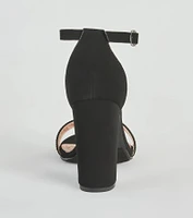 Glam Beauty Rhinestone Block Heels