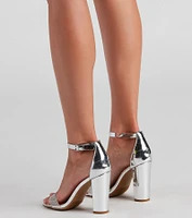 That Classic Chrome Block Heels