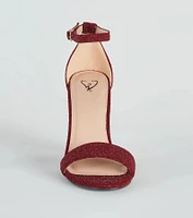 So Spectacular Glitter Block Heels