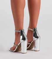 Dazzling Rhinestone Block Heels