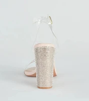 On The Scene Rhinestone Block Heels