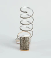 Spring Into Rhinestone Block Heels