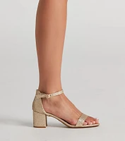 Glam Moves Glitter Block Heels
