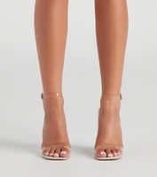 Night Shine Glitter Block Heels