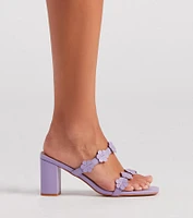 Spring Floral Block Heel Mules