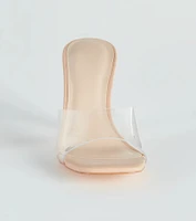 A Touch Of Chic Clear-Heel Mules