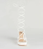 Chic Strut Lace-Up Platform Block Heels