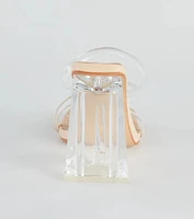 Stay Clear PVC Strappy Lucite Block Heels