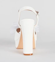 Gorgeous Statement Bow Platform Heels