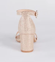 Party Partner Glitter Rhinestone Buckle Heels