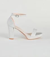 Shine Endeavors Glitter Platform Heels