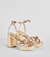Make It Your Moment Metallic Platform Heels