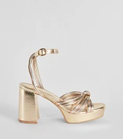 Make It Your Moment Metallic Platform Heels