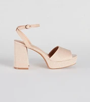Time To Shine Glitter Platform Heels