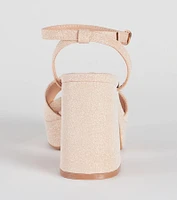 Time To Shine Glitter Platform Heels