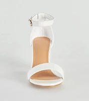 Classic Choice Faux Leather Block Heels