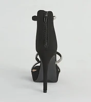 Sleek And Glam Rhinestone Platform Stiletto Heels