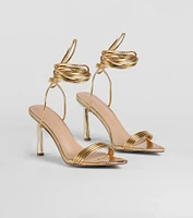 Laced Up Sleek Style Strappy Stiletto Heels