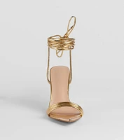 Laced Up Sleek Style Strappy Stiletto Heels