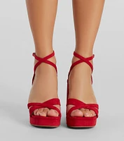 Statement Maker Strappy Platform Block Heels