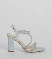 Miss Marvelous Rhinestone Block Heels