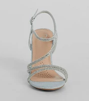 Miss Marvelous Rhinestone Block Heels