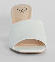 Meant To Last Square Toe Block Heel Mules