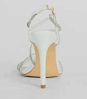 Bold Luxe Rhinestone Strappy Stiletto Heels