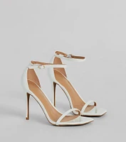 Classic Moves Faux Leather Stiletto Heels