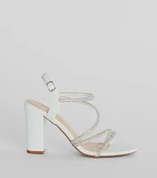 Miss Marvelous Rhinestone Block Heels
