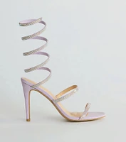 Spiral Rhinestone Stiletto Heels