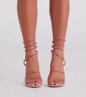 Special Surprise Rhinestone Spiral Stiletto Heels