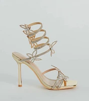Butterfly Kiss Metallic Stiletto Heels
